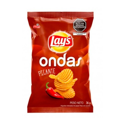 Papas Lays Ondas Picante 34gr